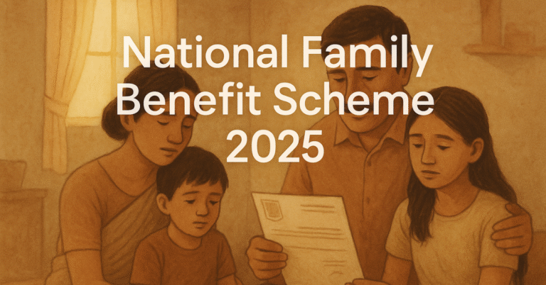 National Family Benefit Scheme 2025 – Financial help for low-income families after losing a breadwinner