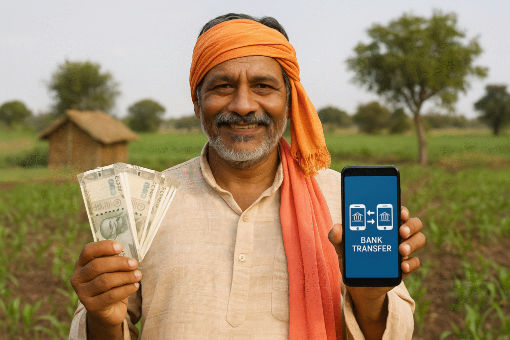 Indian farmer receiving financial support under PM Kisan Samman Nidhi Scheme 2025