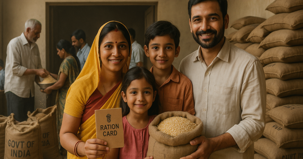 Pradhan Mantri Garib Kalyan Anna Yojana PMGKAY free ration distribution to poor families in India 2025