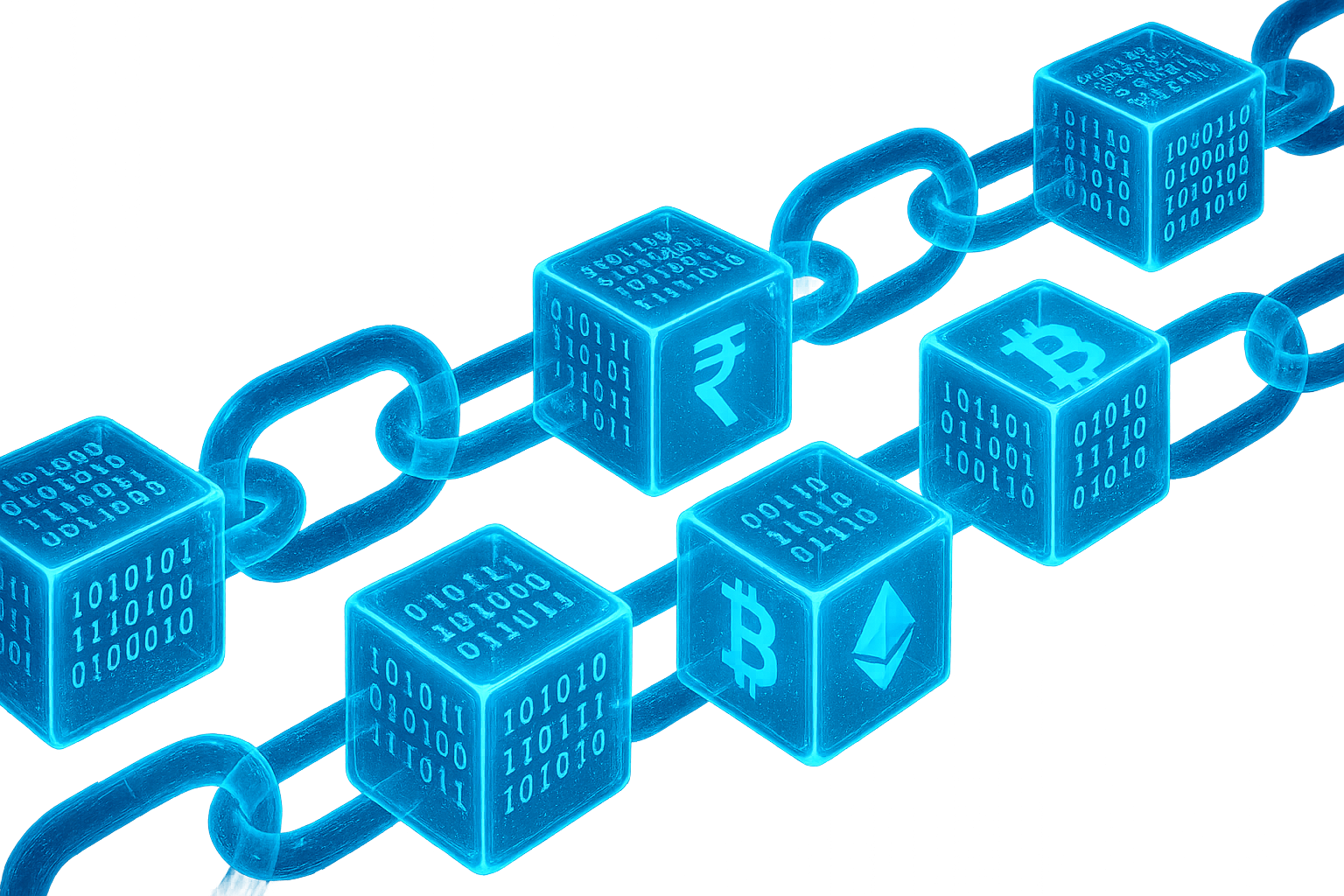 Blockchain explained simply with digital blocks and secure ledger illustration in 2025