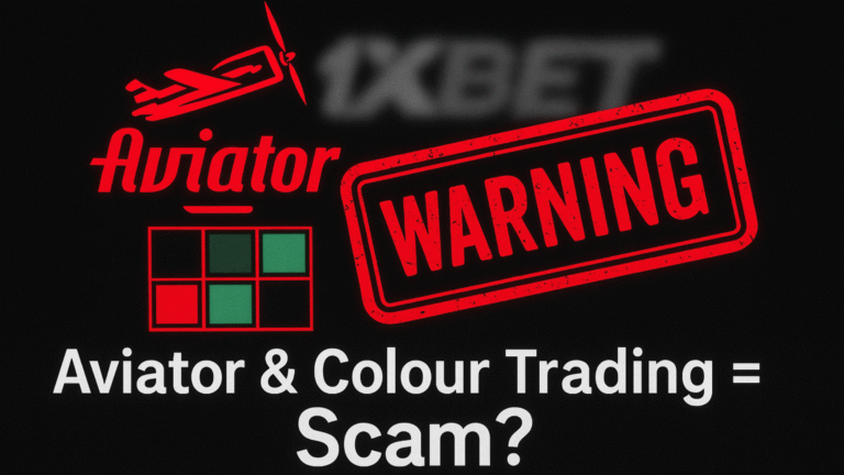 Aviator vs 1xBet vs Colour Trading app scam alert India 2025 illegal betting fraud warning